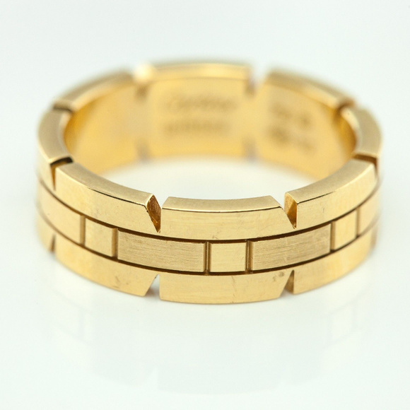 SOLD! CARTIER 18K Yellow Gold Tank Française Ring - Picture 5 of 5